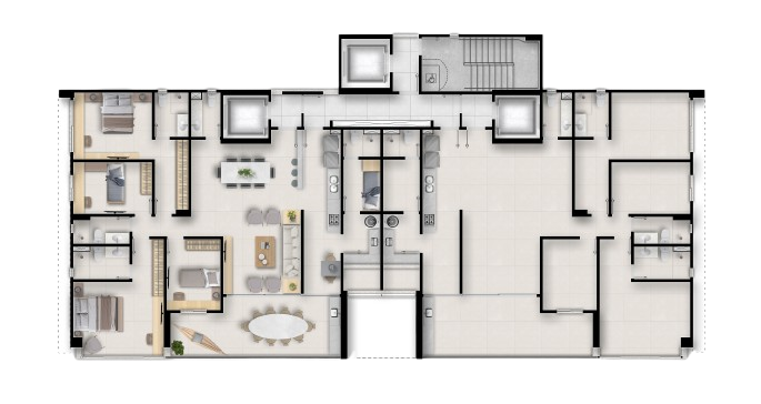 Planta tipo andar ímpar