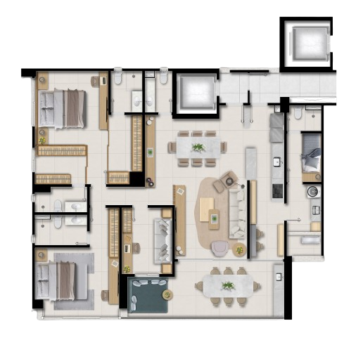 Opção Planta Suíte Ampliada